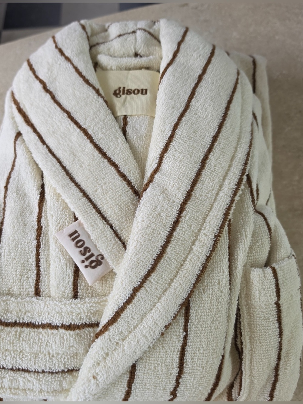 Gisou Striped Bath Robe - Picture 3 of 6